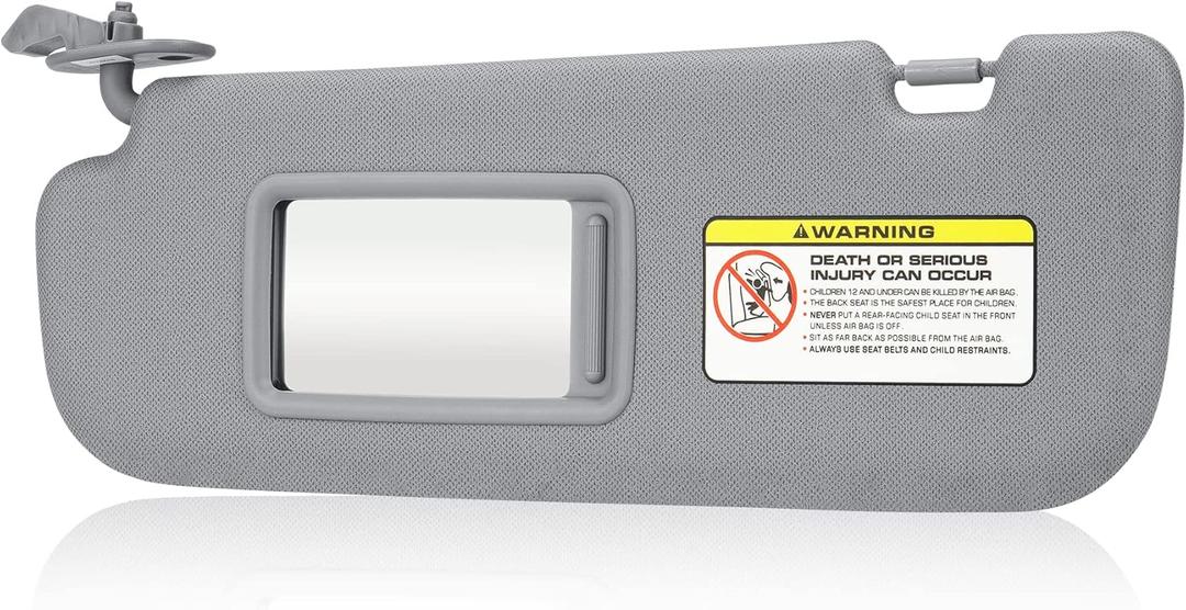 Gray Driver Left Side Sun Visor Replacement Compatible with Hyundai Elantra 2011 2012 2013 2014 2015 (Not Fit for GT) Replace 852103X000TX