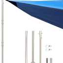 10ft Heavy Duty 304 Stainless Steel Shade sail Poles,Shade Sail Poles,Canopy Pole, Fence Post,for Garden,Yard,Patio,Playground, One Pack(2'' Diameter 304 Stainless Steel Pole)