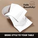 White Cloth Dinner Napkins, 18”X18”, Set of 4 Decorative Hemstitch Napkin, Washable & Reusable Dining Napkins for Holiday, Thanksgiving, Wedding, Formal Events, Baby Shower, Christmas