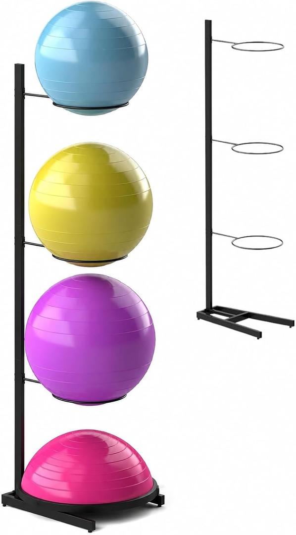 bimiti Yoga Ball Holder,Exercise Ball Vertical Storage for Gym and Home