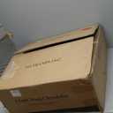 23.6'' Large Vintage Round Chandelier, 6-Light Modern Farmhouse Lantern Chandelier, Antique Double Drum Chandelier for Dining Room Entryway Kitchen Island Foyer, Silver with Gold Interior