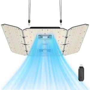 VIVOSUN AeroLight Wing AW400SE, LED Grow Light 400W with Integrated Circulation Fan & GrowHub Controller E25, Compatible with App & E42A, 4x4/5x5 Coverage, Establish an Intelligent Grow Environment