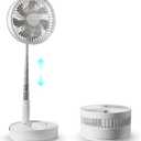 VEVOR 8 Inch Foldable Standing Fan with Remote, 4 Speeds, Portable, Quiet Desk Fan, 7200mah USB Rechargeable, Rotating Floor Fan for Bedroom/Office/Travel