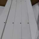 Huuger 4 Tier Bookshelf with 8 Open Shelves and Raised Baffle, White