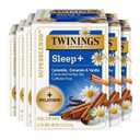 Twinings Superblends Sleep+ Herbal Tea with 1mg Melatonin, Camomile, Cinnamon & Vanilla, Naturally Caffeine-Free, 16 Tea Bags (Pack of 6), 96 Teabags (EXP 01/25/27)