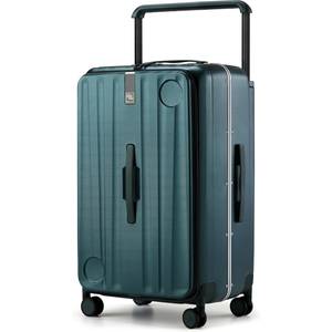 Hanke Multifunctional 26 Inch Hard Shell Suitcases with Wheels Travel Approved Luggage Large Rolling Suitcase Checked Luggage for Women Men(Blackish Green)