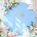 6.6 FT Baby Blue Round Backdrop Cover for Circle Balloon Arch Stand Stretchy Circle Arch Backdrop Covers for Wedding Arch Baby Shower Birthday Party Photo Shoot Photography Arch Background Decorations