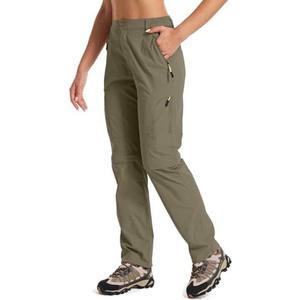 Women's Hiking Pants Convertible Quick Dry Stretch Lightweight Zip-Off Outdoor Fishing Travel Safari Pants, Size 8