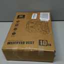 Weighted Vest for Men and Women, 10lb Adjustable Weight Vest with Reflective Strips - Strength Training, Running, Fitness, Muscle Building, Weight Loss Gear (Black)