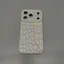 OOK Compatible with iPhone 17 Pro Leopard Case with Wrist Strap, White Leopard Cheetah TPU Shockproof Protection Slim Cover with Camera Protection for Women Girls, for 6.3inch