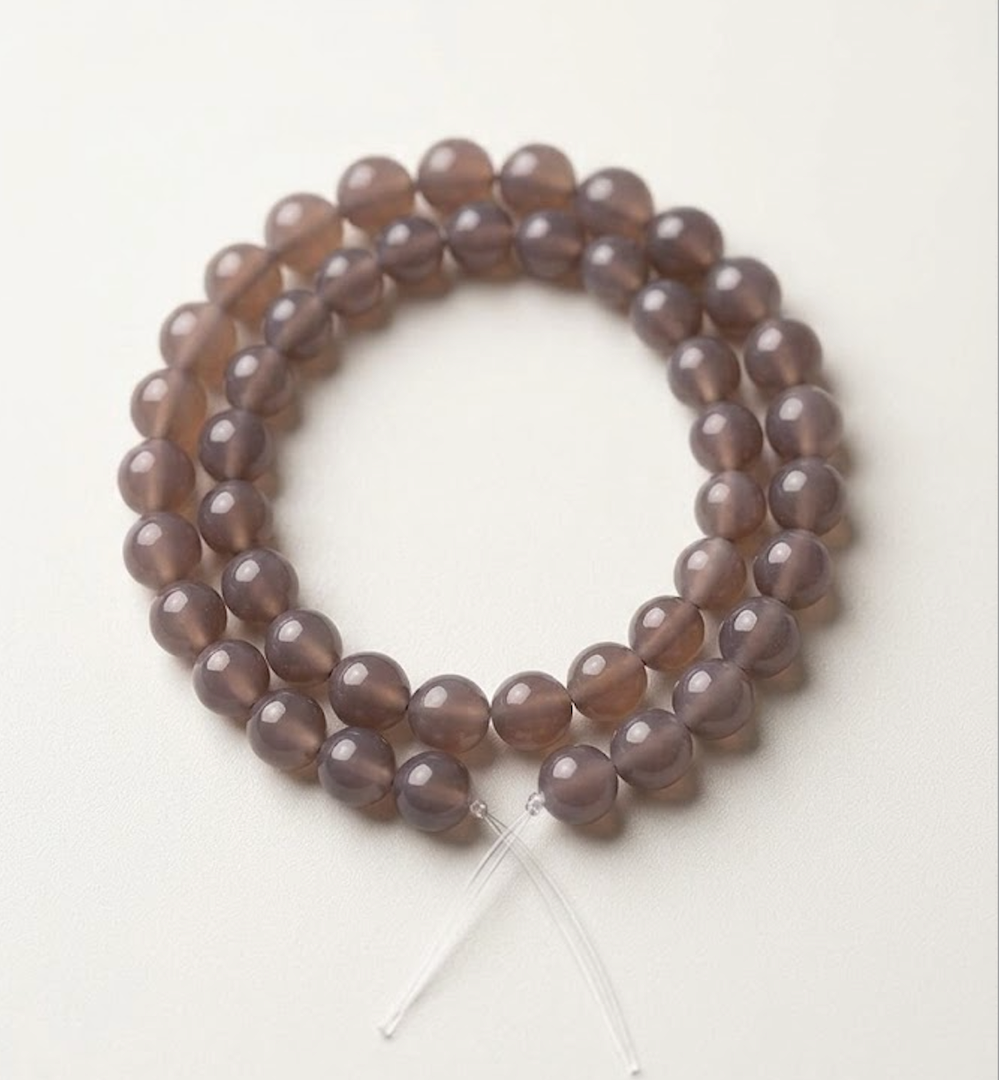 Jewelry Bracelet Natural Gray Moonstone Sunstone Crystal Round Bead
