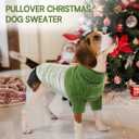 Queenmore Small Dog Sweater, Knitted Pullover Puppy Sweater,Cold Winter Pet Sweaters for Dog Girls Boys, Soft Turtleneck Knit Sweater with Leash Hole,Long Sleeves Christmas DogSweater(Green,S)