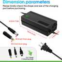 42V 3A Charger with 3-in-1 Plug for 36V Lithium Battery Such as Car Truck Lawn Mower Boat Marine Batteries (3A-DC5.5 2.1+2.5mm+DC 8mm(3 DC Plugs))