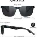 Carbon Fiber Polarized Sunglasses for Men Trendy Driving Sunglasses Shady Sun Glasses with UV Protection (Gunmetal Frame/Black Lens)