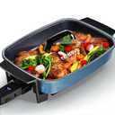 Nuwave Medley XL Digital Electric Skillet, Family Size Griddle w/Glass Lid, Cozy Blue