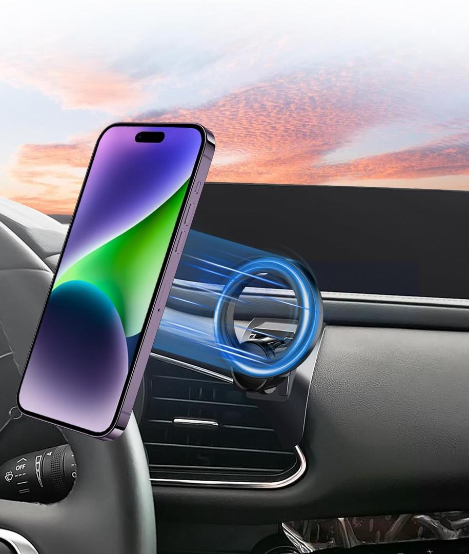 PZK Car Phone Mount for Mazda CX-30 CX30 2019-2022 2023 2024 2025 Accessories Custom Air Vent Car Phone Holder Compatible with Magsafe Magnetic Hands Free 360 Rotation Cell Phone Automobile Cradles