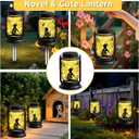 Dog Solar Lanterns 3-in-1 Outdoor Waterproof, Birthday Gifts for Women Mom Mother's Day Dog Lover, Labrador Retriever Mason Jar Hanging Lanterns, Garden Decor Lights for Patio Yard Balcony Decoration