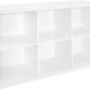 ClosetMaid 6 Cube Storage Shelf Organizer Bookshelf with Back Panel, Easy Assembly, Wood, White Finish