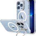 ESR for iPhone 13 Pro Max Case, Compatible with MagSafe, Built-in Camera Ring Stand, Military-Grade Protection, Magnetic Phone Case for iPhone 13 Pro Max, Classic Kickstand Case (HaloLock), Clear