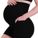 Sunzel Maternity Biker Shorts for Women, Over Belly with Pockets (XXL)