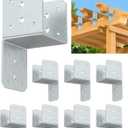 Heavy Duty Angle Brackets for 4x4，4x6 Post, Galvanized 8-Pack