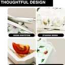 2-in-1Tempered Glass Cutting Board for Kitchen Standable Tempered Glass for Kitchen Counter + Food-Grade PP | Built-in Knife Sharpener & Anti-Spill Groove | Non-Slip, Easy to Clean 1712