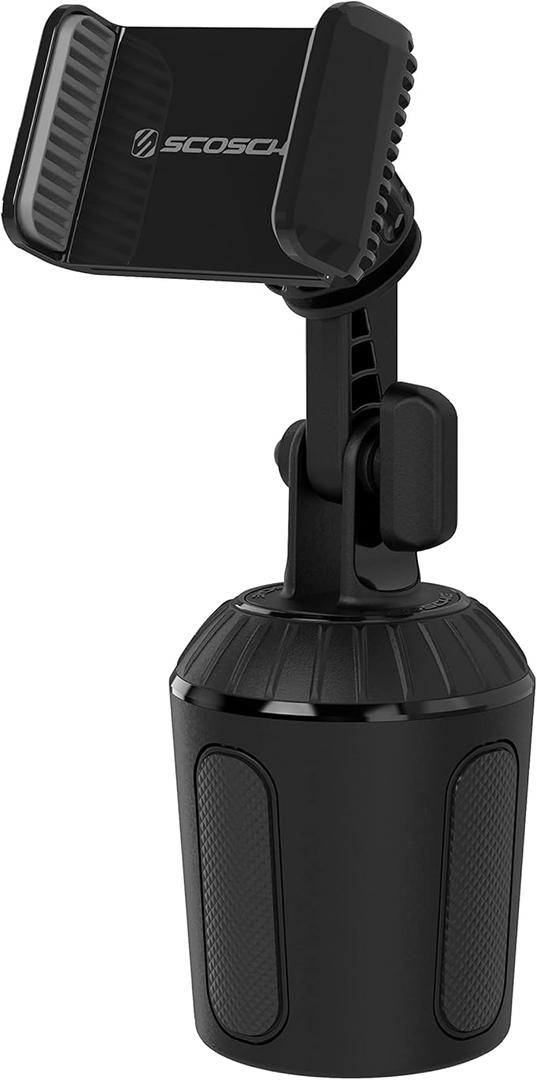 Scosche UHCUP2M-SP1 Universal Cup Phone Holder Mount with Adjustable Arms and Adjustable Base, Expands to Fit Cupholder, 360 Degree View Rotation