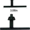 TAODAN 1 Set 5 Sizes Replacement Drill Chuck Key Wrench Premium Steel Drill Clamping Tool Chuck Diameter 1/4 Inch 3/8 Inch 1/2 Inch 5/8 Inch 3/4 Inch