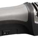 Smiths 50029 Compact Electric Knife Sharpener , Stainless , Kitchen Knife 2 Stage Sharpener , Electric & Manual , Blade Guide , Quick Sharpening & Polishing , Straight Edge Blades , Handheld 120 V (OS)
