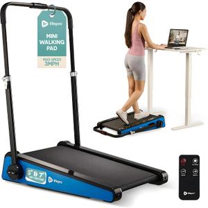 Lifepro Smallest Portable 30in Small Mini Walking Pad Treadmill Installation Free, Adjustable Incline, Under Desk Work Compact Treadmills for Home/Office - Max Load 220Lbs & Speed 3MPH