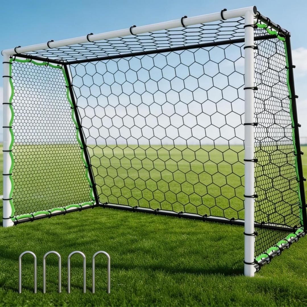 Garvee 3-in-1 Soccer Rebounder Net 7x5 FT - Ultra-Responsive Goal & Trainer, Durable Steel Frame, High/Low Passing, Ball Control for Solo & Team Training, Indoor Outdoor