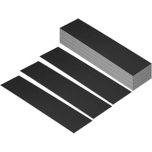 PATIKIL 8"x2" Blank Name Plates, 20 Pack Custom Engraved Name Plate Rectangle Laser Engraving Blanks for Personalized Nameplates Office Desk DIY Painting Supplies, Silver, Black