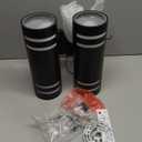 futxnziey RGB Up and Down Lights Outdoor Wall Lights 2 Packs, Smart Color Changing Outdoor Wall Sconce WiFi Voice & App Control,Aluminum Waterproof Exterior Lights for Porch Compatible with Alexa (Black-Cylinder 2)