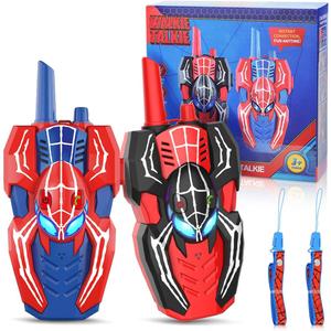 Spider Hero Walkie Talkies for Kids 2 Pack Indoor & Outdoor Toys for Boys Ages 3-8, Birthday Gift for Children, Fun Two-Way Radios for Playtime & Adventures