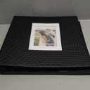 RECUTMS Photo Album for 4x6 Pictures 600 Pockets Black Inner Page Button Grain Leather Cover of Large Capacity Pictures Album Book Birthday Christmas Wedding Anniversary Memory (Black)