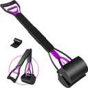 UPSKY 32'' Pooper Scooper for Large Small Dogs, Long Handle Dog Poop Scooper with Waste Bags, Portable Dog Poop Pick Up Tool, Folding Poop Scoop for Yard, Grass, Dirt, Gravel (1.Purple)