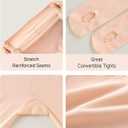 DIPUG Ballet Tights for Girls Ultra Soft Convertible Dance Tight for Kids (L)