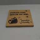 2-Pack Stainless Steel Cat Food Bowls, Shallow Whisker-Friendly Non-Slip Silicone Base Metal Dishes, Easy to Clean Indoor Feeding Flat Plates for Cat, Kitten, Small Dog (6.7")