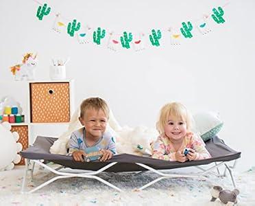 Regalo My Cot Twin Portable Toddler Bed, Includes Fitted Sheet, 46.5 x 24 x 9.5, Gray, 1 Count