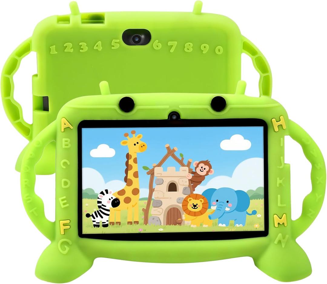 Kids Tablet, 7 inch Tablet with Case for Kids 2-10, Educational Learning Toddler Tablet Android 11, 3GB RAM+32GB ROM Storage, WiFiBluetoothwith Google Play YouTube, Baby Girl boy PresentGreen Kids Tablet, 7 inch Tablet with Case for Kids 2-10, Educational Learning Toddler Tablet Android 11, 3GB RAM+32GB ROM Storage, WiFiBluetoothwith Google Play YouTube, Baby Girl boy PresentGreen