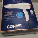 Conair Double Ceramic Hair Dryer, 1875W Blow Dryer with Diffuser and Concentrator, Ionic Conditioning, 3 Heat & 2 Speed Settings, White 