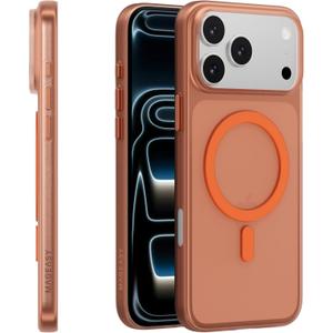 MAGEASY Compatible with iPhone 17 Pro Max 6.9" Thin Case - Super Lightweight, 0.7mm Ultra Thin, Compatible with MagSafe, Anti-Fingerprint - Lyte M (Coral)