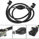 Marine Boat Fuel Line Assembly, 5/16'' 8mm Nylon Braided 7FT Fuel Hose Line with Connector and Primer Bulb for Yamaha Outboard Motors