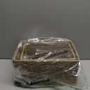 StorageWorks Wicker Storage Baskets, Large and Small Baskets, Handwoven Seagrass Basket for Organizing, Decorative Organizers with Built-in Handles, Set of 2 (15"D x 11"W x 7"H + 13"D x 9"W x 6"H)