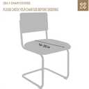 Velvet Chair Seat Covers for Mid Century Modern Dining Chairs, Armless Accent Chairs Seat Slipcovers Pack of 4 (Off White)