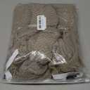 Genina Seat Covers for Dining Room Chair Seat Slipcovers Kitchen Chair Covers (Taupe, 6 Pcs)