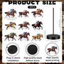 Huwena 9 Pcs Derby Horse Table Decoration Horse Racing Wooden Signs Derby Day Table Centerpieces Farmhouse Horsing Freestanding Decor for Horses Party Birthday Festival Home Supplies (Classic)