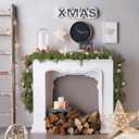 2 x Christmas Pine Garland, 6Ft Realistic Cedar Artificial Cypress Garland for Holiday Mantel Fireplace Table Centerpiece Home Decoration