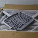 Kids' Desk and Chair Set, Height Adjustable Child's School Study Writing Tables with Tilt Desktop, LED Light, Storage Drawer, Book Stand(Grey)