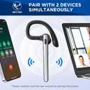 Bluetooth Headset V5.3, Wireless Bluetooth Earpiece with 600mAh Charging Case, 110H Playtime, Hands Free Headset for Cell Phone and Computer with Built-in Microphone for Work Trucker Office